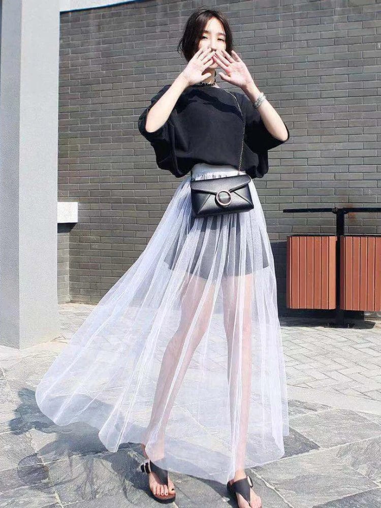 Long Sheer Skirt