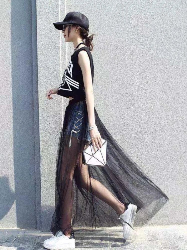 Long Sheer Skirt